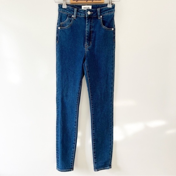 Rollas Eastcoast Ankle Medium Wash High-Waisted Skinny Jeans - Picture 8 of 16